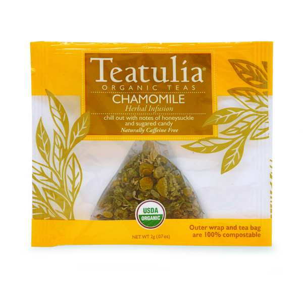 Teatulia Organic Teas Chamomile Wrapped Premium Tea, PK50 WPP-CHAM-50